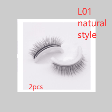 Reusable 3D Mink Lashes Natural False Eyelashes Self Adhesive Fake Glue Free Makeup Eyelash Extension Silk - Nioor