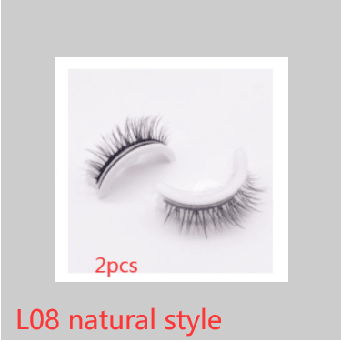 Reusable 3D Mink Lashes Natural False Eyelashes Self Adhesive Fake Glue Free Makeup Eyelash Extension Silk - Nioor