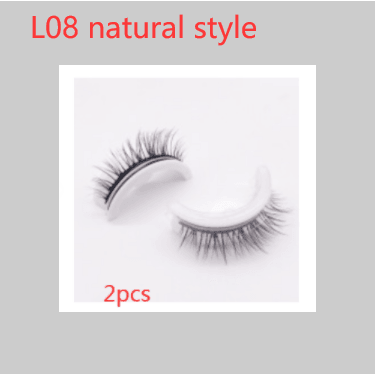 Reusable 3D Mink Lashes Natural False Eyelashes Self Adhesive Fake Glue Free Makeup Eyelash Extension Silk - Nioor