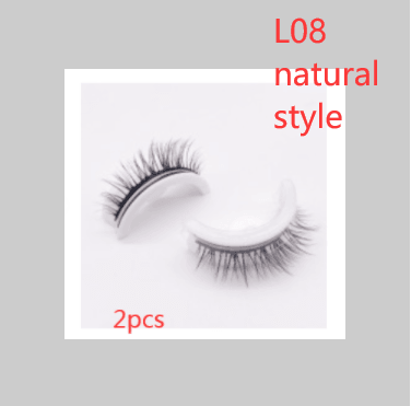 Reusable 3D Mink Lashes Natural False Eyelashes Self Adhesive Fake Glue Free Makeup Eyelash Extension Silk - Nioor