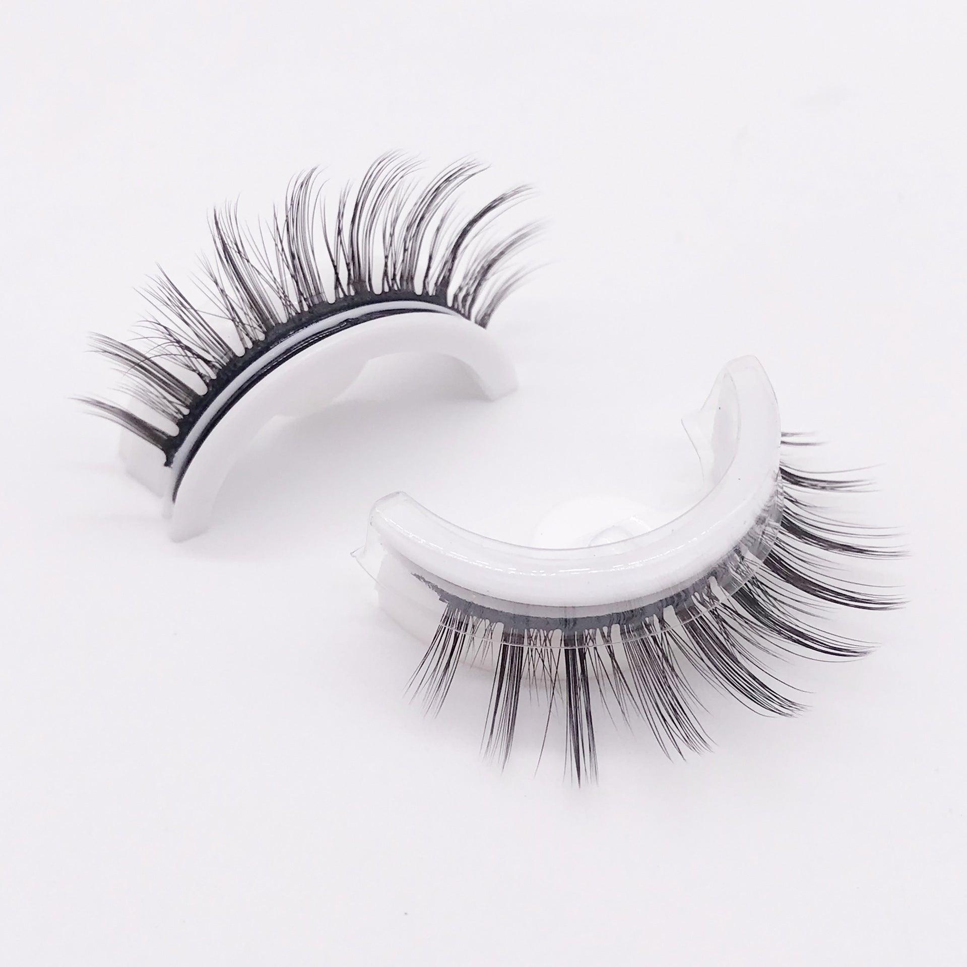 Reusable 3D Mink Lashes Natural False Eyelashes Self Adhesive Fake Glue Free Makeup Eyelash Extension Silk - Nioor