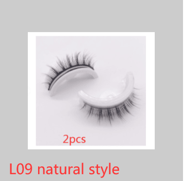 Reusable 3D Mink Lashes Natural False Eyelashes Self Adhesive Fake Glue Free Makeup Eyelash Extension Silk - Nioor