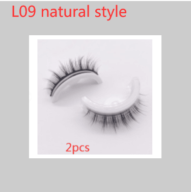 Reusable 3D Mink Lashes Natural False Eyelashes Self Adhesive Fake Glue Free Makeup Eyelash Extension Silk - Nioor