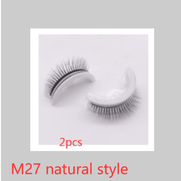 Reusable 3D Mink Lashes Natural False Eyelashes Self Adhesive Fake Glue Free Makeup Eyelash Extension Silk - Nioor