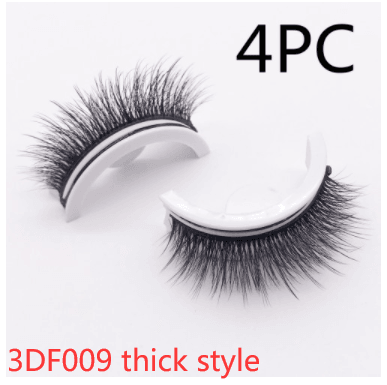 Reusable 3D Mink Lashes Natural False Eyelashes Self Adhesive Fake Glue Free Makeup Eyelash Extension Silk - Nioor