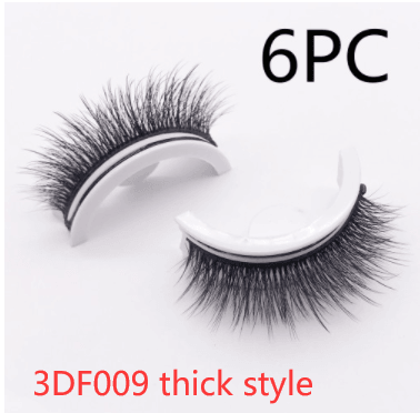 Reusable 3D Mink Lashes Natural False Eyelashes Self Adhesive Fake Glue Free Makeup Eyelash Extension Silk - Nioor