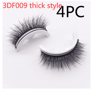 Reusable 3D Mink Lashes Natural False Eyelashes Self Adhesive Fake Glue Free Makeup Eyelash Extension Silk - Nioor