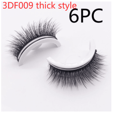 Reusable 3D Mink Lashes Natural False Eyelashes Self Adhesive Fake Glue Free Makeup Eyelash Extension Silk - Nioor