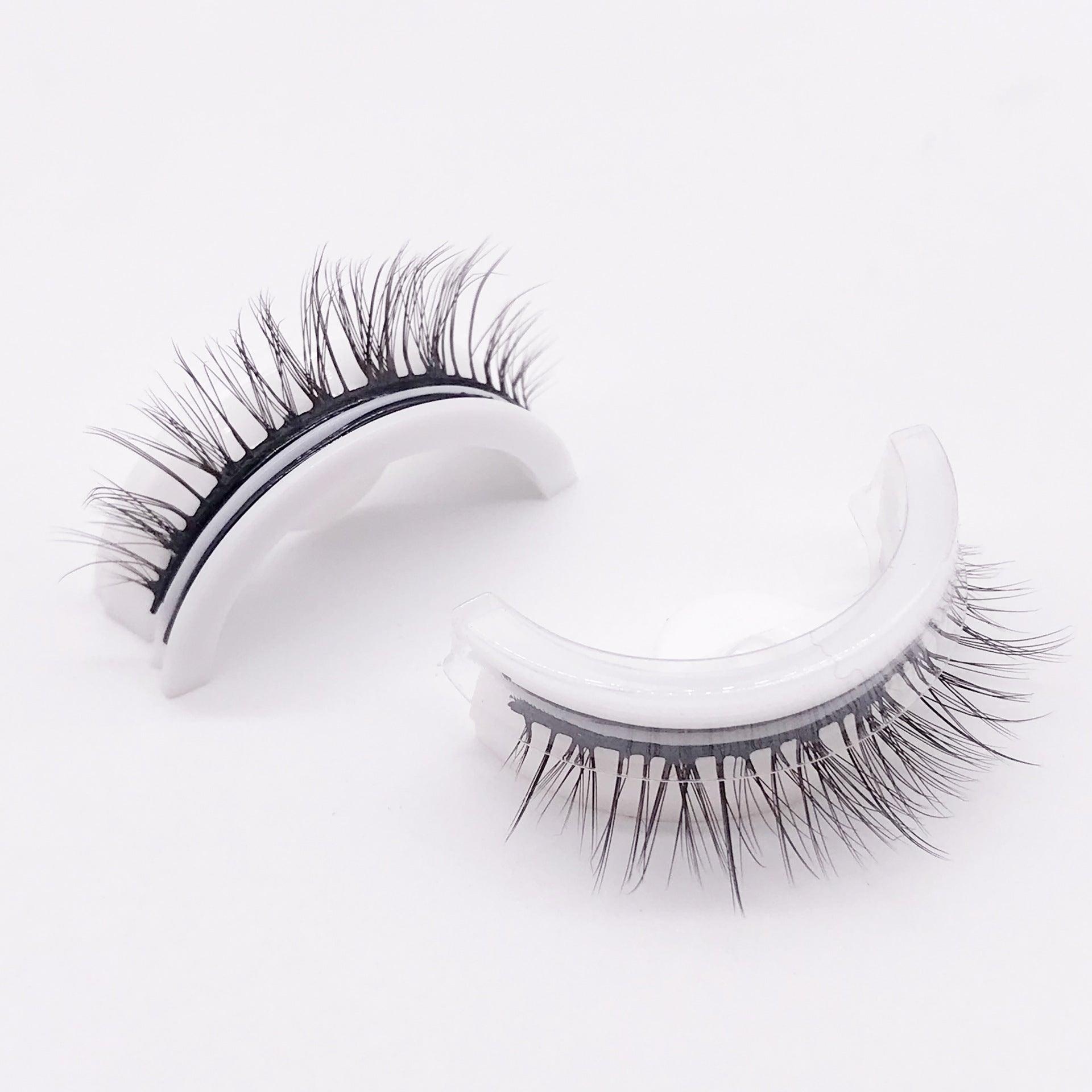 Reusable 3D Mink Lashes Natural False Eyelashes Self Adhesive Fake Glue Free Makeup Eyelash Extension Silk - Nioor