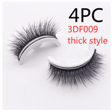 Reusable 3D Mink Lashes Natural False Eyelashes Self Adhesive Fake Glue Free Makeup Eyelash Extension Silk - Nioor