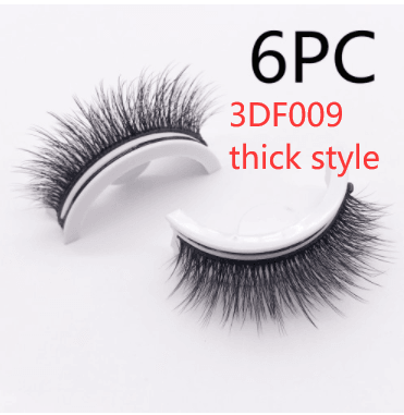 Reusable 3D Mink Lashes Natural False Eyelashes Self Adhesive Fake Glue Free Makeup Eyelash Extension Silk - Nioor