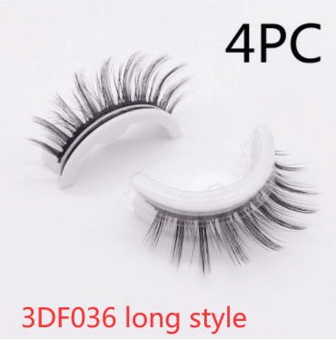 Reusable 3D Mink Lashes Natural False Eyelashes Self Adhesive Fake Glue Free Makeup Eyelash Extension Silk - Nioor