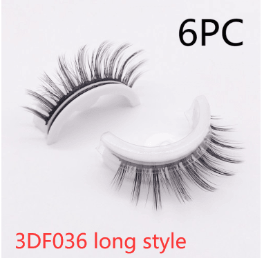 Reusable 3D Mink Lashes Natural False Eyelashes Self Adhesive Fake Glue Free Makeup Eyelash Extension Silk - Nioor