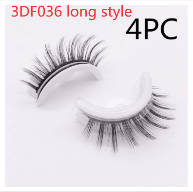 Reusable 3D Mink Lashes Natural False Eyelashes Self Adhesive Fake Glue Free Makeup Eyelash Extension Silk - Nioor