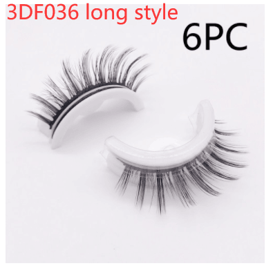 Reusable 3D Mink Lashes Natural False Eyelashes Self Adhesive Fake Glue Free Makeup Eyelash Extension Silk - Nioor