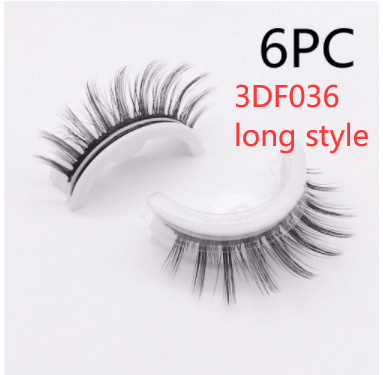 Reusable 3D Mink Lashes Natural False Eyelashes Self Adhesive Fake Glue Free Makeup Eyelash Extension Silk - Nioor