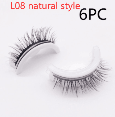 Reusable 3D Mink Lashes Natural False Eyelashes Self Adhesive Fake Glue Free Makeup Eyelash Extension Silk - Nioor