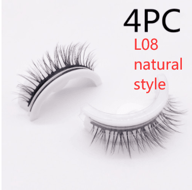 Reusable 3D Mink Lashes Natural False Eyelashes Self Adhesive Fake Glue Free Makeup Eyelash Extension Silk - Nioor