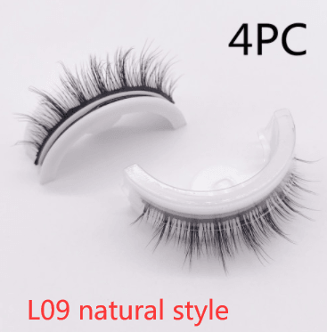 Reusable 3D Mink Lashes Natural False Eyelashes Self Adhesive Fake Glue Free Makeup Eyelash Extension Silk - Nioor