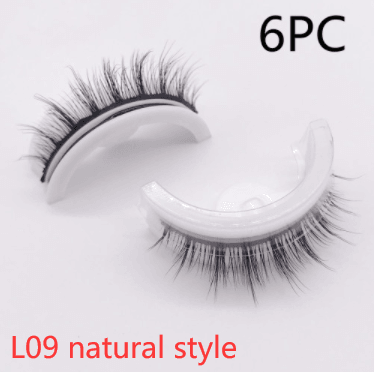 Reusable 3D Mink Lashes Natural False Eyelashes Self Adhesive Fake Glue Free Makeup Eyelash Extension Silk - Nioor