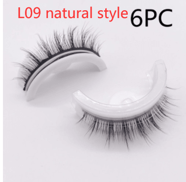 Reusable 3D Mink Lashes Natural False Eyelashes Self Adhesive Fake Glue Free Makeup Eyelash Extension Silk - Nioor