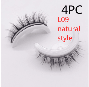 Reusable 3D Mink Lashes Natural False Eyelashes Self Adhesive Fake Glue Free Makeup Eyelash Extension Silk - Nioor