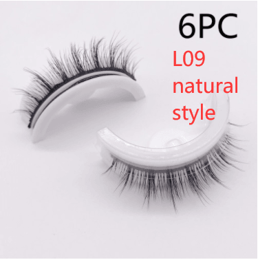 Reusable 3D Mink Lashes Natural False Eyelashes Self Adhesive Fake Glue Free Makeup Eyelash Extension Silk - Nioor