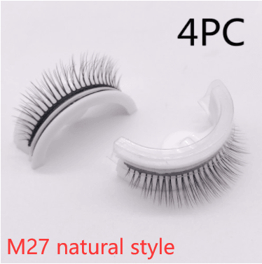 Reusable 3D Mink Lashes Natural False Eyelashes Self Adhesive Fake Glue Free Makeup Eyelash Extension Silk - Nioor