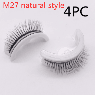 Reusable 3D Mink Lashes Natural False Eyelashes Self Adhesive Fake Glue Free Makeup Eyelash Extension Silk - Nioor