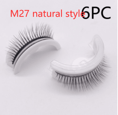 Reusable 3D Mink Lashes Natural False Eyelashes Self Adhesive Fake Glue Free Makeup Eyelash Extension Silk - Nioor