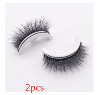 Reusable 3D Mink Lashes Natural False Eyelashes Self Adhesive Fake Glue Free Makeup Eyelash Extension Silk - Nioor