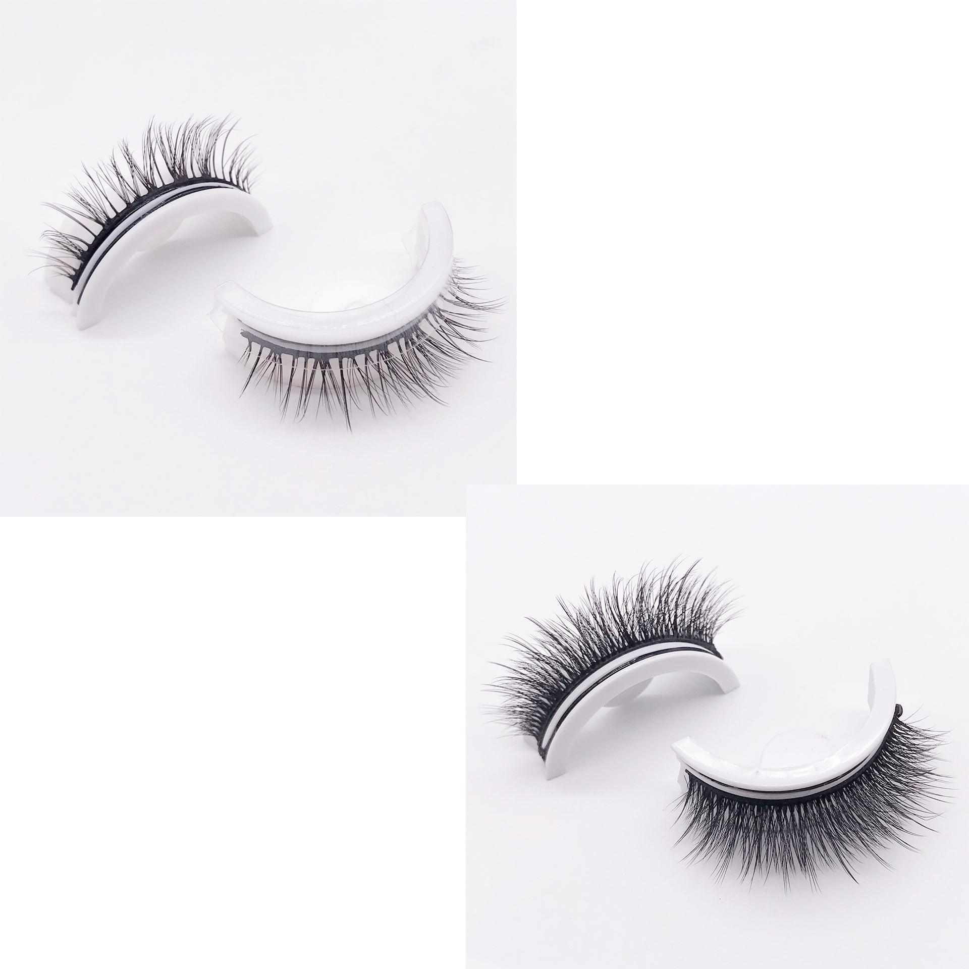 Reusable 3D Mink Lashes Natural False Eyelashes Self Adhesive Fake Glue Free Makeup Eyelash Extension Silk - Nioor