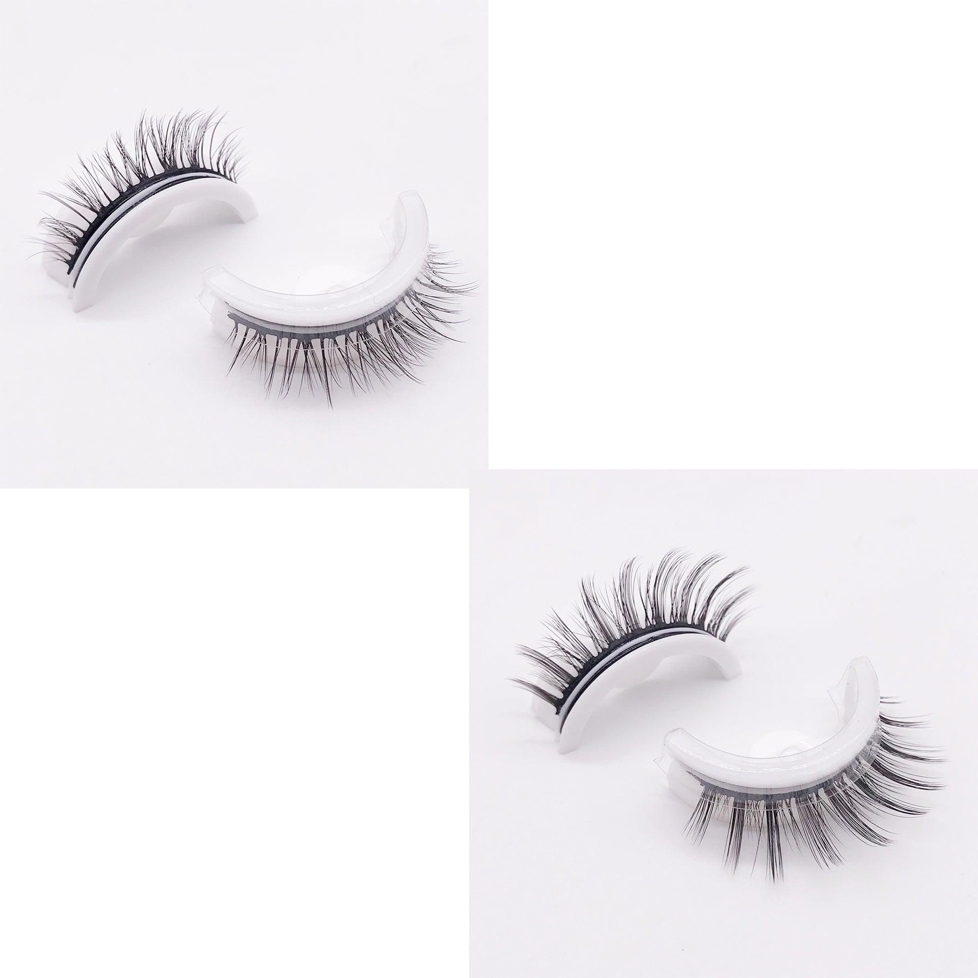 Reusable 3D Mink Lashes Natural False Eyelashes Self Adhesive Fake Glue Free Makeup Eyelash Extension Silk - Nioor