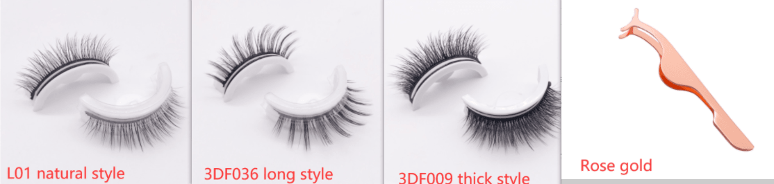 Reusable 3D Mink Lashes Natural False Eyelashes Self Adhesive Fake Glue Free Makeup Eyelash Extension Silk - Nioor