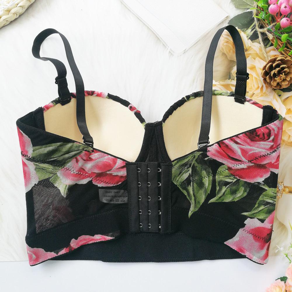 Rose Flower Sexy Hot Girl Camisole - Nioor