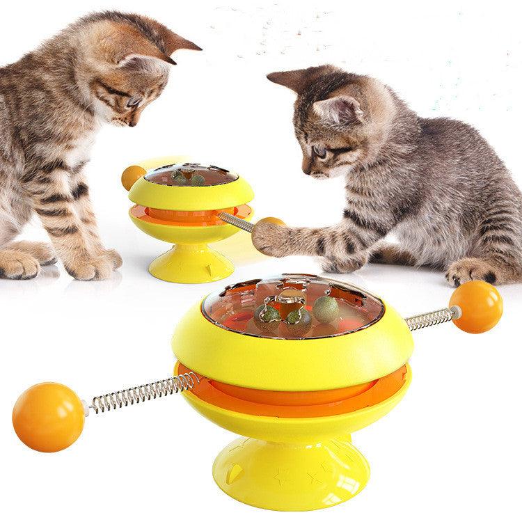 Rotatable Cat Toys Supplies With Catnip Interactive Training Toys For Cats Kitten Cat Accessories Pet Products - Nioor