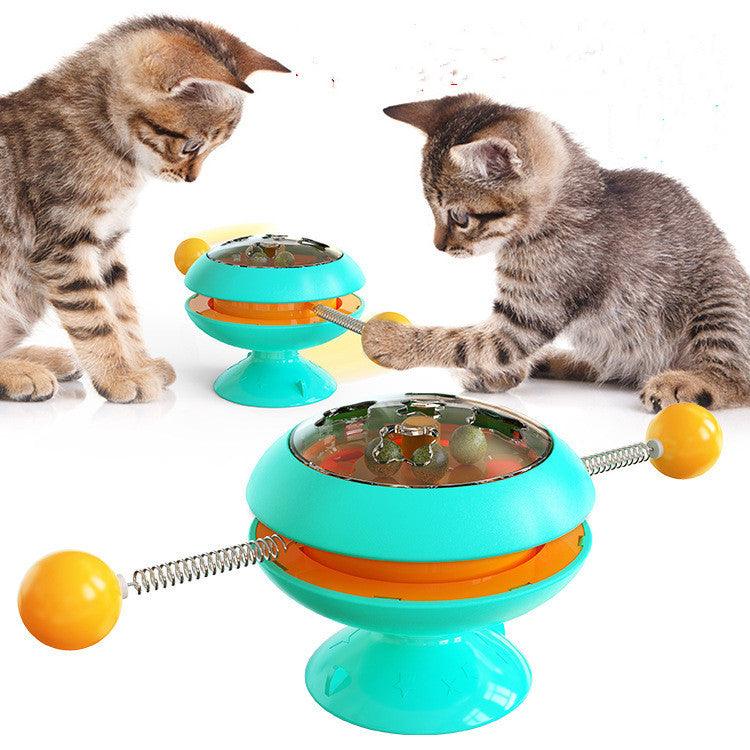 Rotatable Cat Toys Supplies With Catnip Interactive Training Toys For Cats Kitten Cat Accessories Pet Products - Nioor