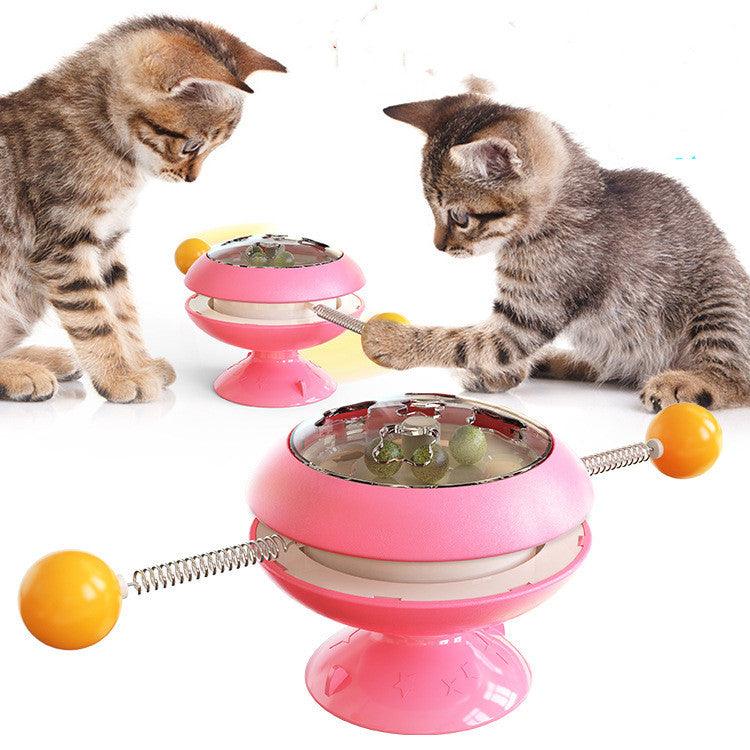 Rotatable Cat Toys Supplies With Catnip Interactive Training Toys For Cats Kitten Cat Accessories Pet Products - Nioor