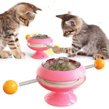 Rotatable Cat Toys Supplies With Catnip Interactive Training Toys For Cats Kitten Cat Accessories Pet Products - Nioor