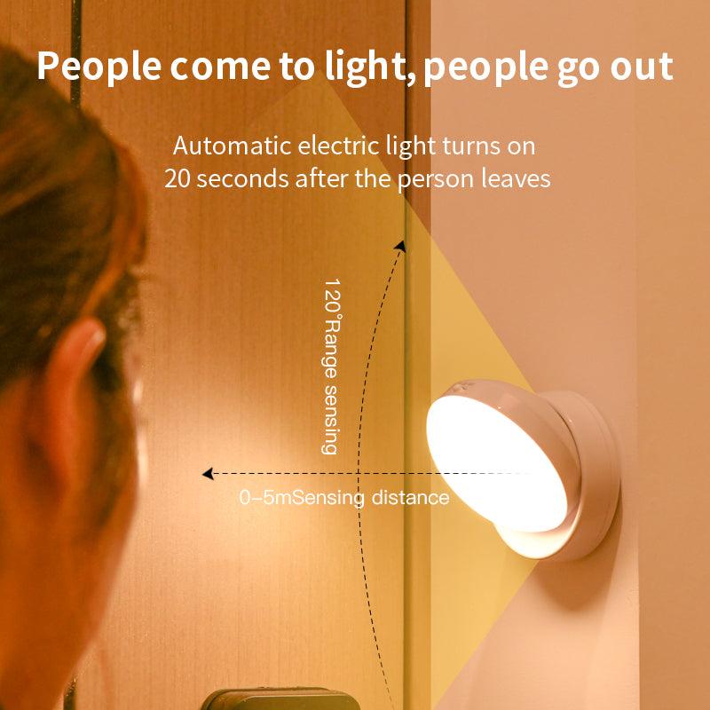 Rotating Human Body Sensor Light Corridor Garage Light Wardrobe Light Motion Sensor Night Light - Nioor