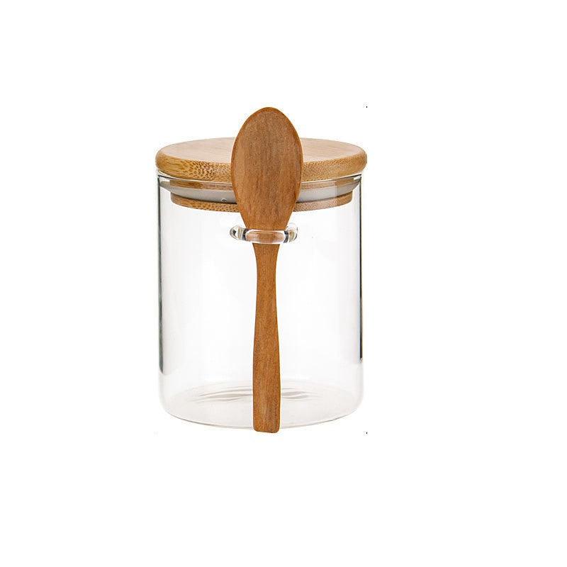 Round Jar With Small Spoon Kitchen Grain Storage Jar - Nioor