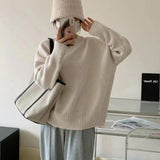 Round Neck Pullover Loose And Lazy Style Thickened Sweater - Nioor