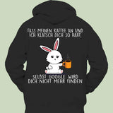 Satirical Rabbit Hoodie Unisex Back Print - Nioor