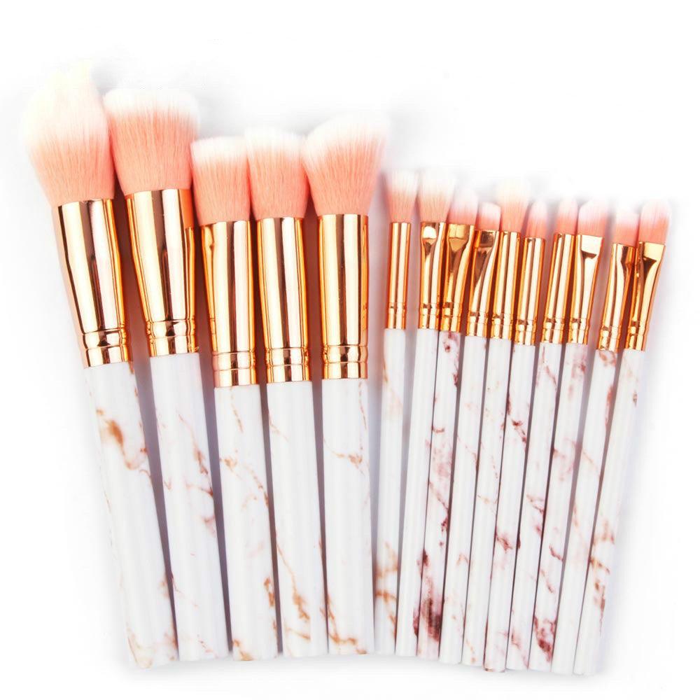 Set of 15 marbling makeup brushes - Nioor