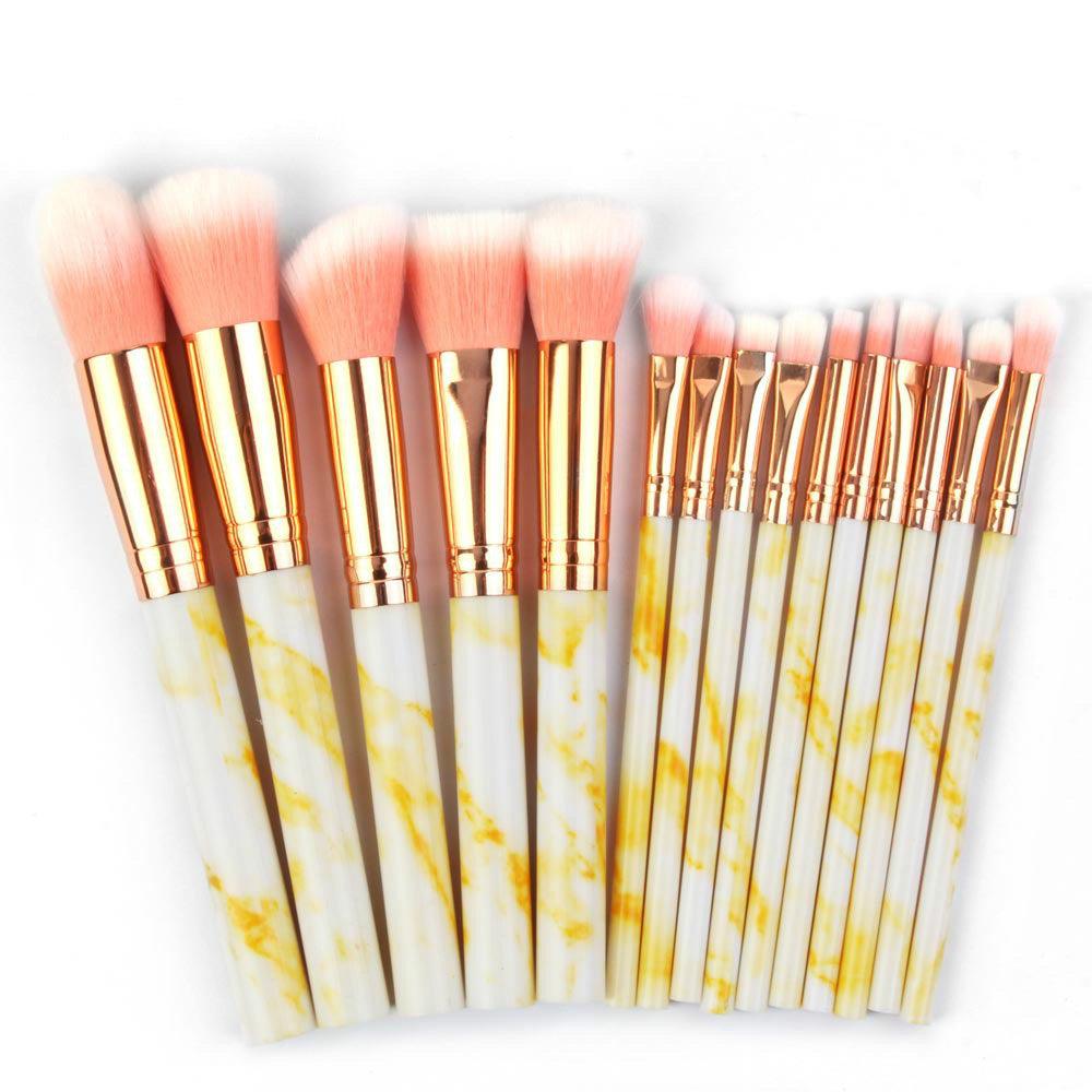 Set of 15 marbling makeup brushes - Nioor
