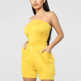 Sexy Wrapped Chest And Comfortable Home Jumpsuit - Nioor