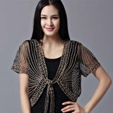 Shawl Over Short Sleeved Cardigan - Nioor