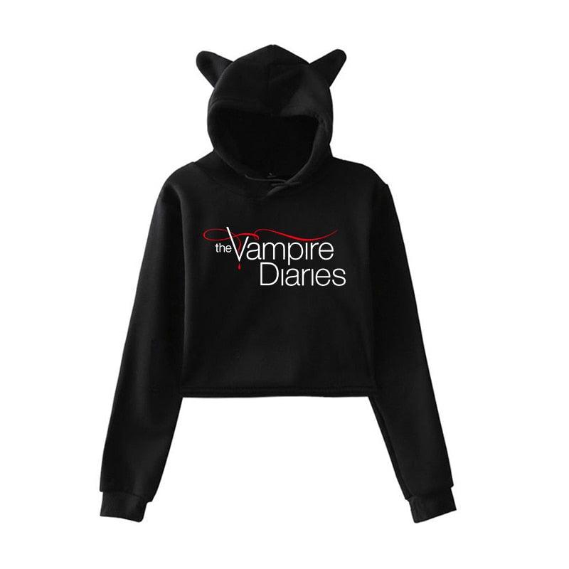 Short Hoodie Autumn Cat Ear Women's Sportswear - Nioor