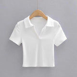 Short-sleeved Women's Summer T-shirt Slim Fit Slimming - Nioor