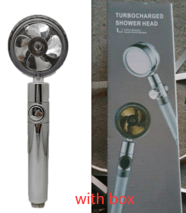 Shower Head Water Saving Flow 360 Degrees Rotating With Small Fan ABS Rain High Pressure Spray Nozzle Bathroom Accessories - Nioor